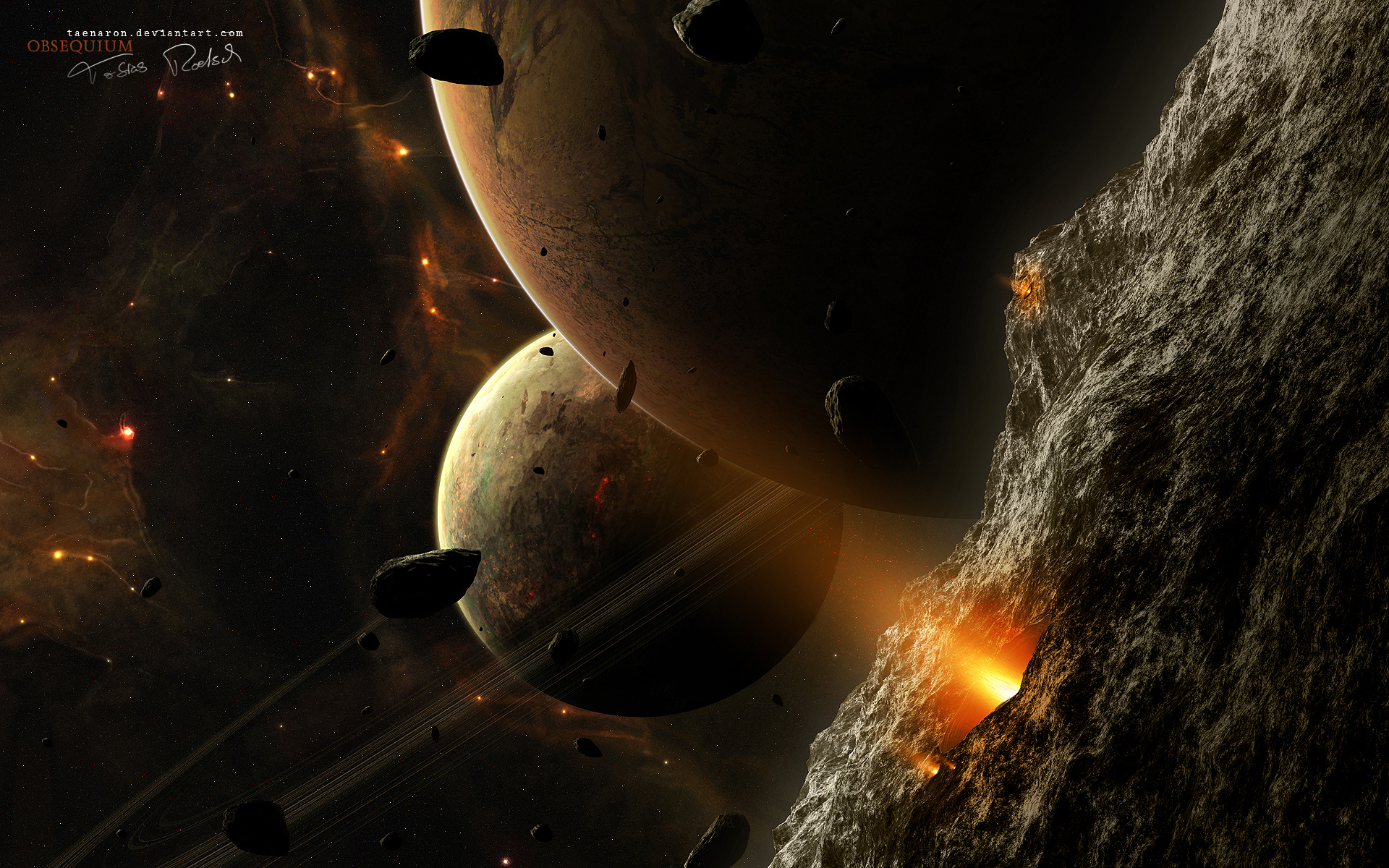 Full HD Wallpapers + Space, by Tobias Roetsch, Planets, Rings ...