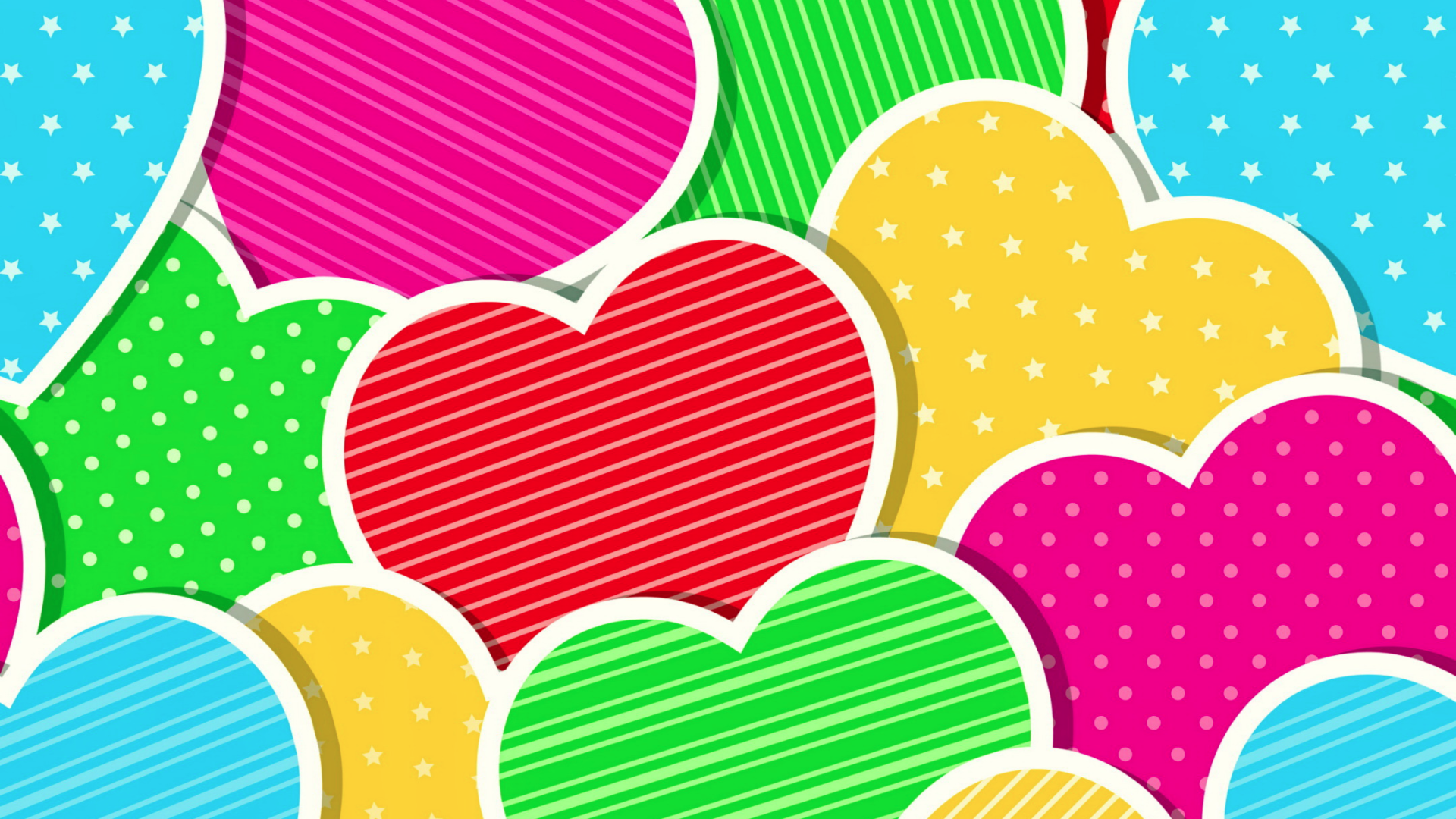 Colorful Hearts Nexus 5 Wallpaper (1920x1080)
