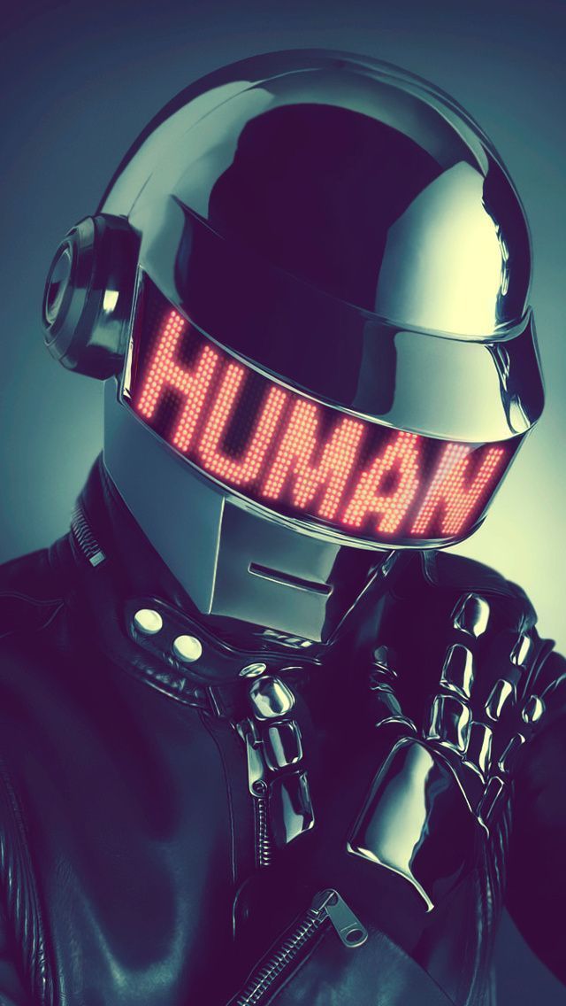 Human Daft Punk iPhone 5 Wallpaper 640x1136