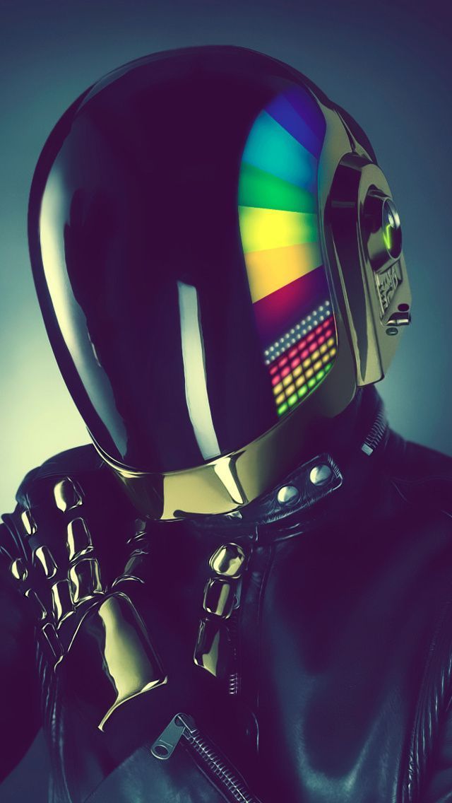 Daft Punk HD Helmet iPhone 5 Wallpaper (640x1136)