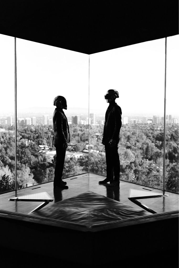 A nice black and white daft punk wallpaper iPhone 4 / S iWallpaper
