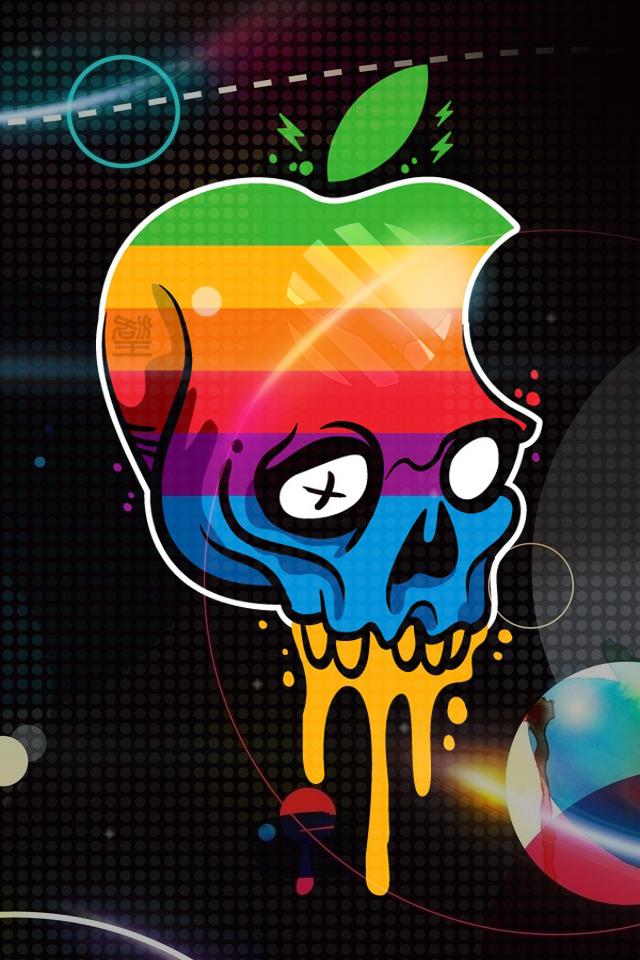 Apple Skull iPhone 4 Wallpaper 640x960