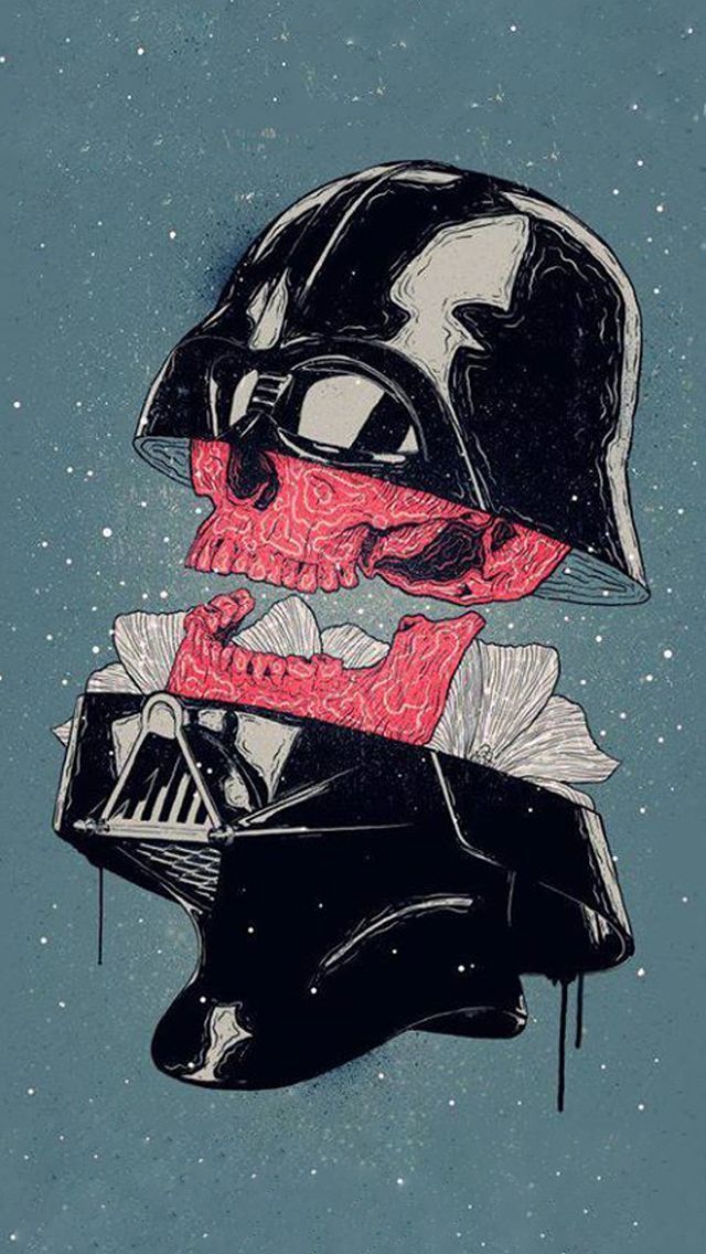 Darth Vader Skull iPhone 5 Wallpaper 640x1136