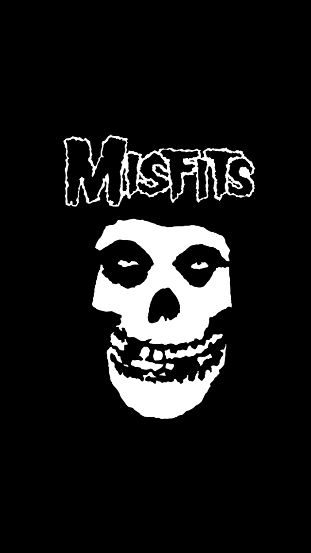The Misfits Skull Logo iPhone 5 Wallpaper 640x1136