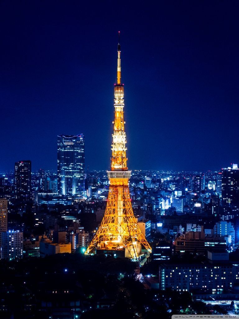 Tokyo Tower At Night HD desktop wallpaper : High Definition