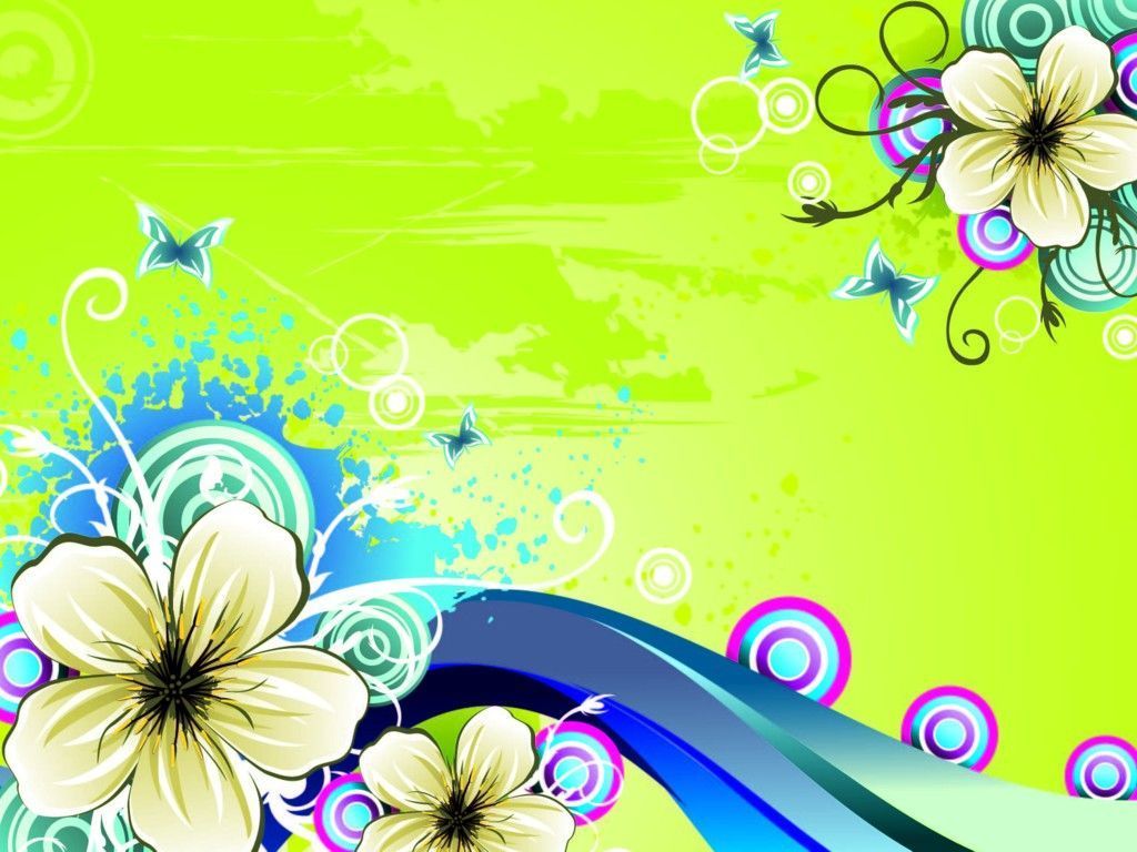 Free Fantasy Flower Backgrounds For PowerPoint - Flower PPT Templates