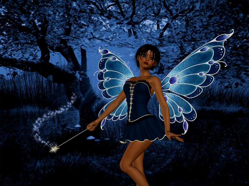 Fairies Fantasy Blue Fairy – Abstract Fantasy HD Desktop Wallpaper