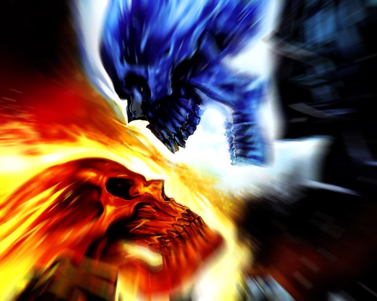 Blue Skull Wallpaper - Widescreen HD Backgrounds
