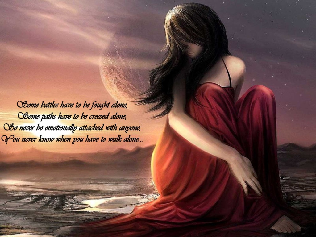 Alone girl quotes hd wallpapers Quote