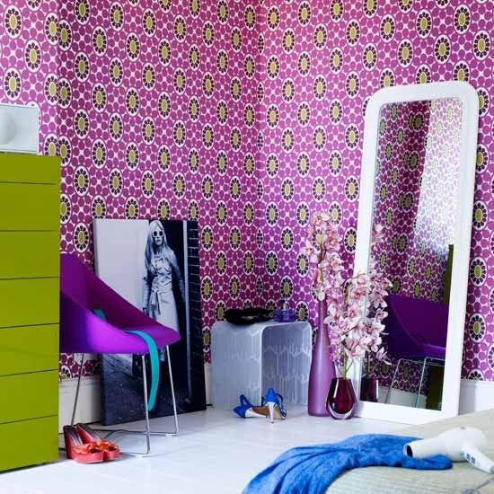 Patterned wallpaper | Teenage girls bedroom ideas | housetohome.co.uk