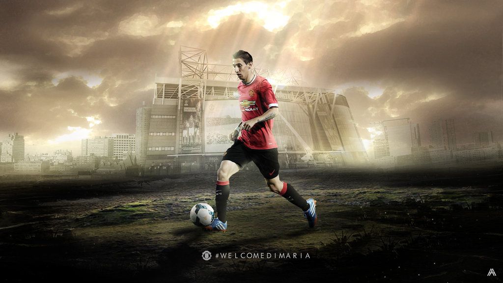 Angel di Maria Wallpaper (Manchester United) by AlbertGFX on ...