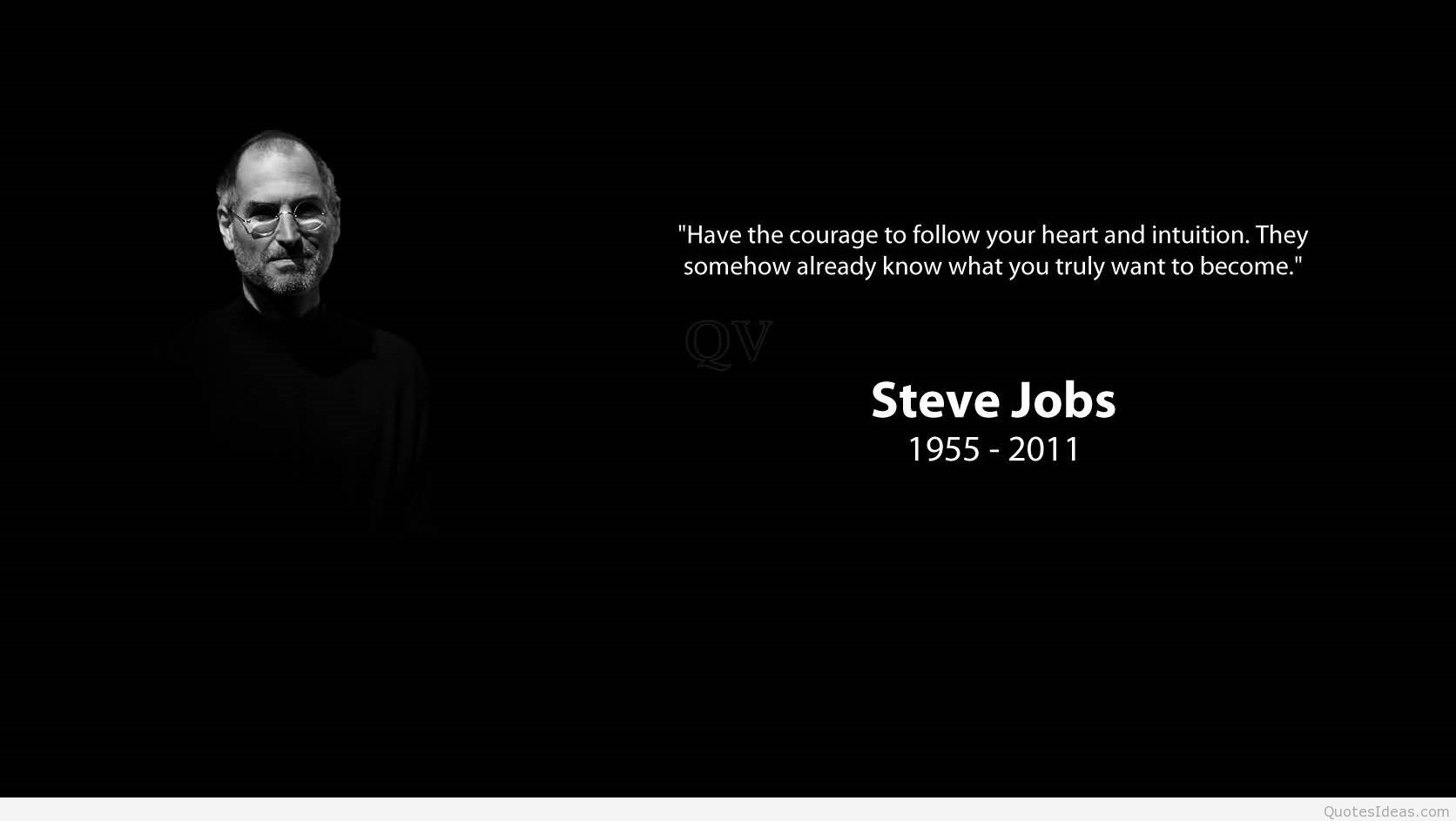 Courage Steve Jobs wallpaper quote
