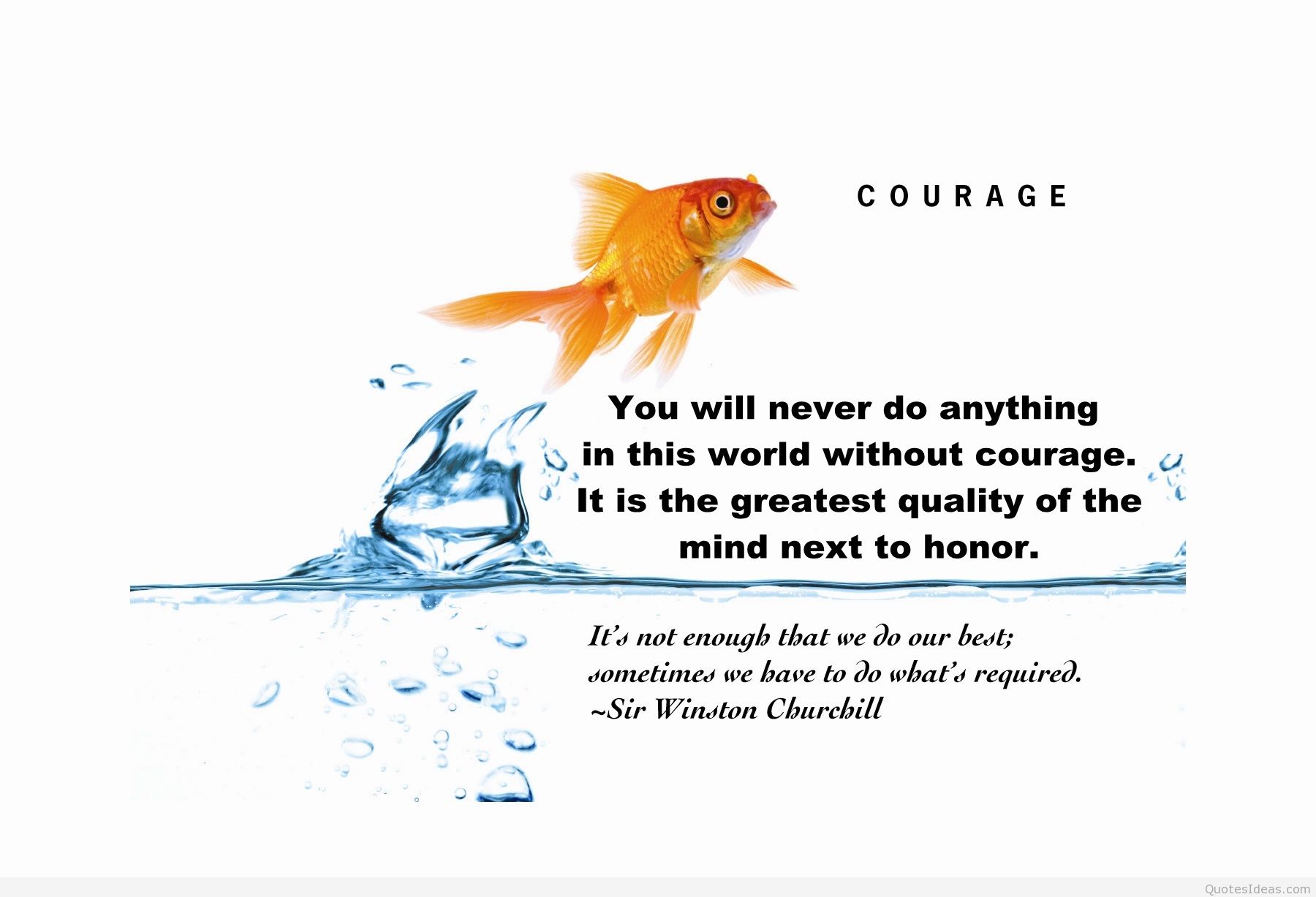 Courage hd quote wallpaper