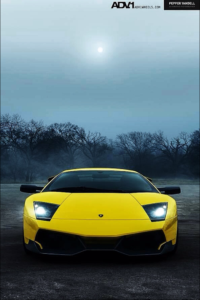 Yellow Lambo iPhone 5 Wallpaper (640x960)