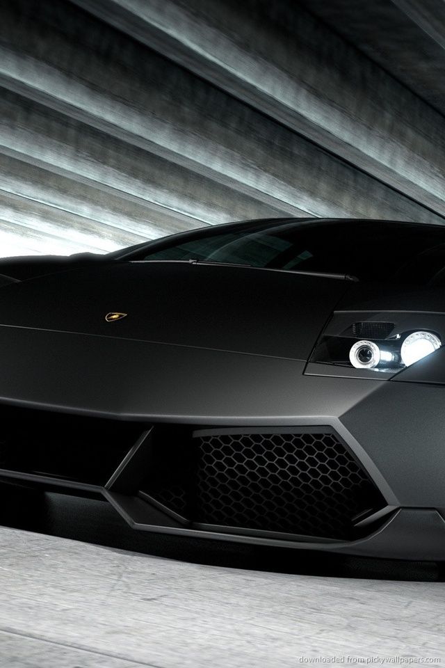 Download Stunning Black Lamborghini Wallpaper For iPhone 4