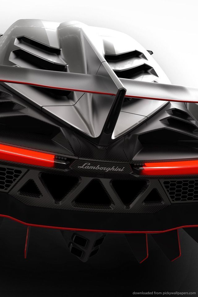 Download Lamborghini Veneno Rear Headlights Wallpaper For iPhone 4