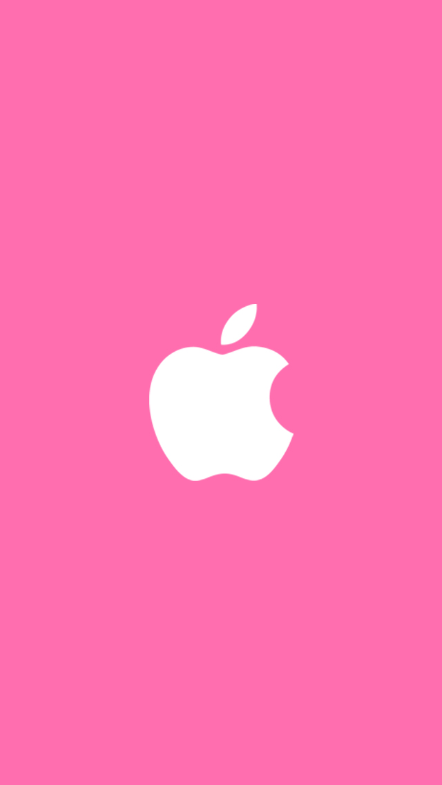 iPhone 5 Wallpapers - apple with baby pink background