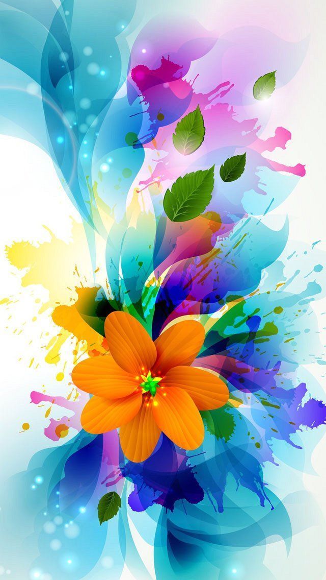 Wallpaper Iphone 5 S Flower Orange Fantasy 640 X 1136 - 640 x 1136 ...