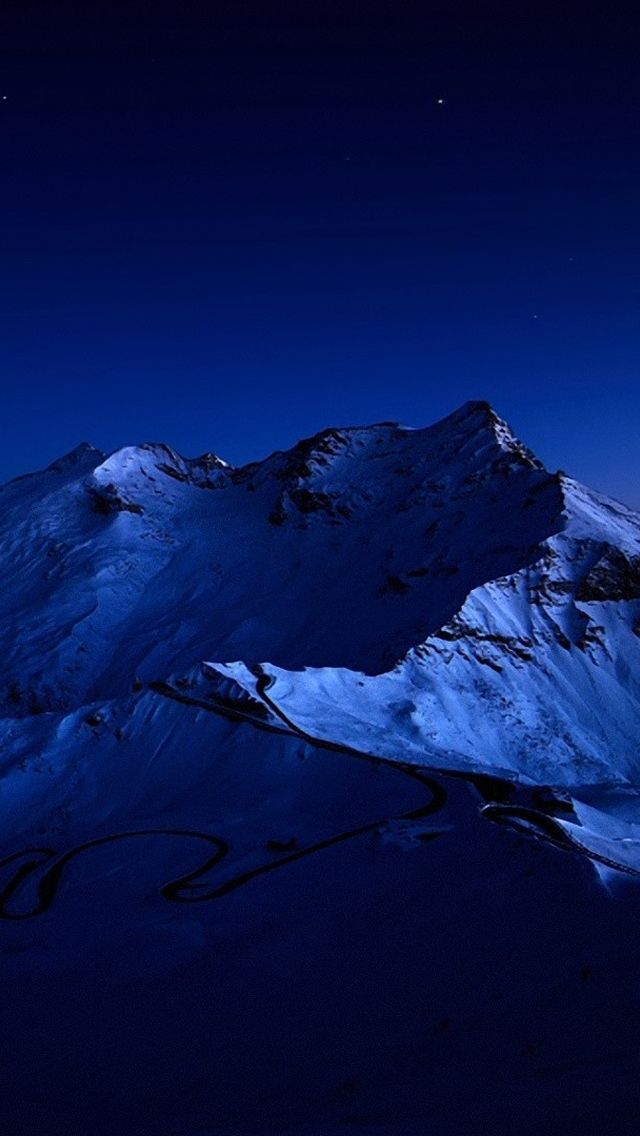 Dark Blue Mountains iPhone 5s Wallpaper Download | iPhone ...