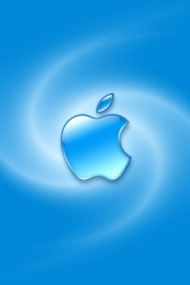 Cute Blue Apple Iphone 4 Wallpapers Free 640x960 Best Hd Iphone Themes
