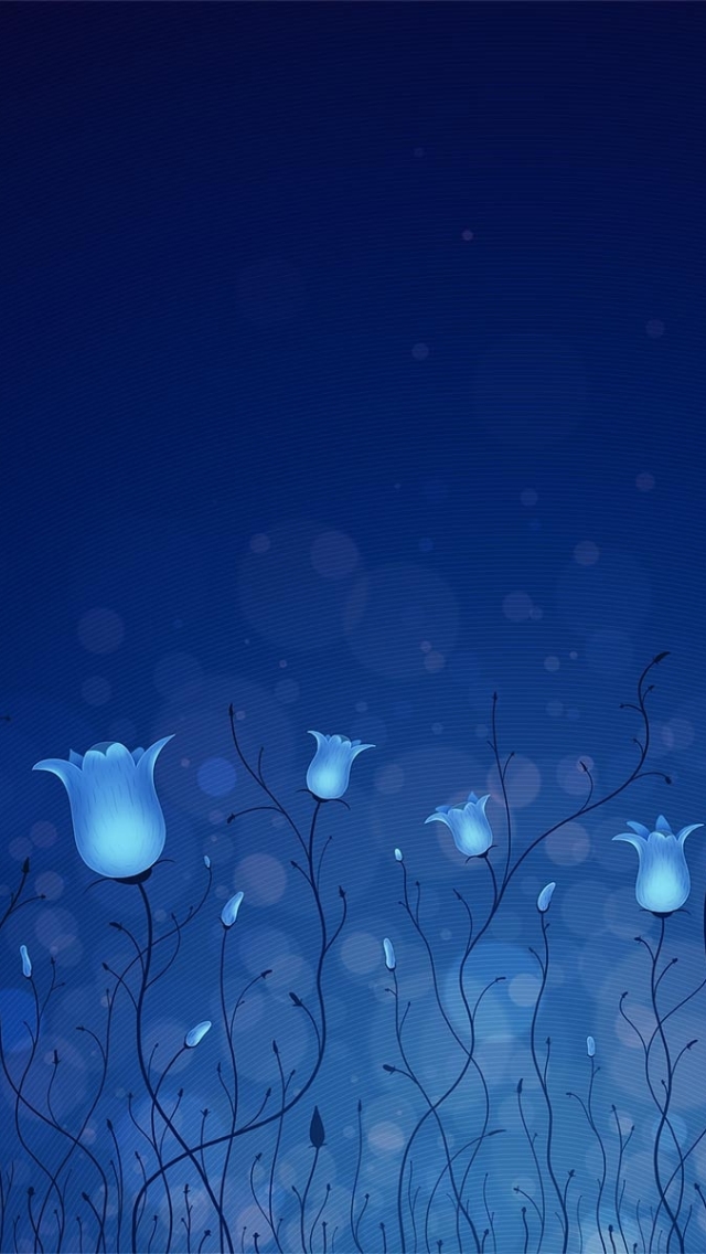 Blue Flowers iPhone 5s Wallpaper Download | iPhone Wallpapers ...