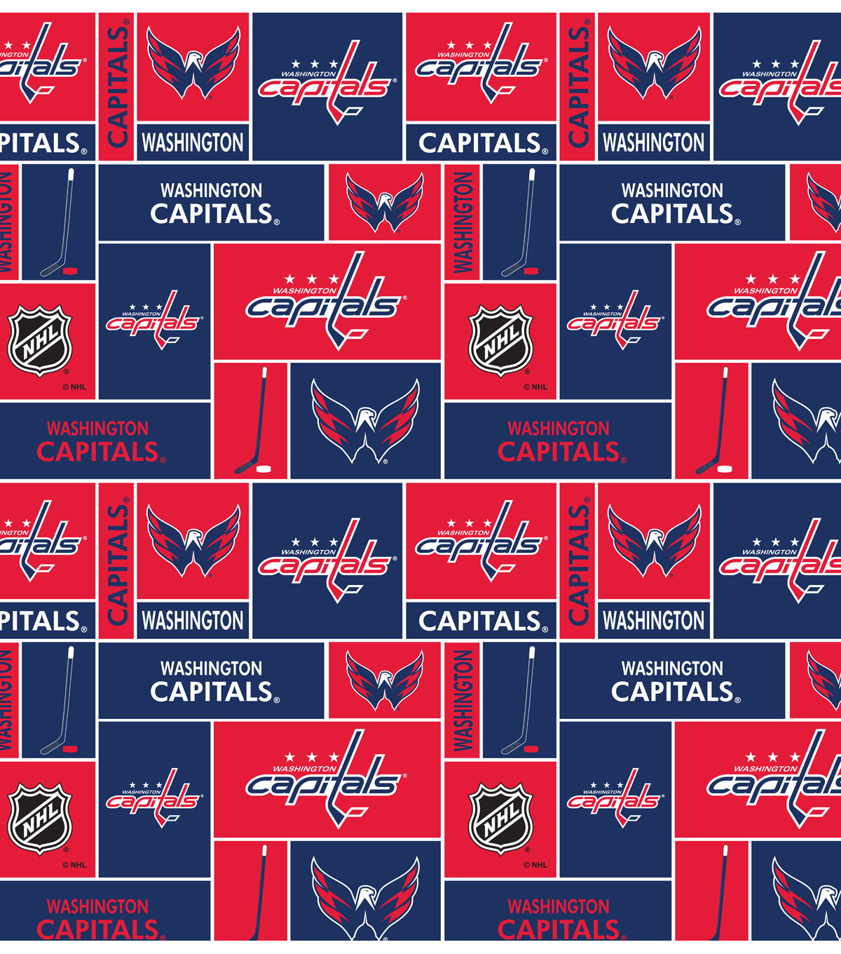 NHL Fleece Fabric- Washington Capitals Blue | Jo-Ann