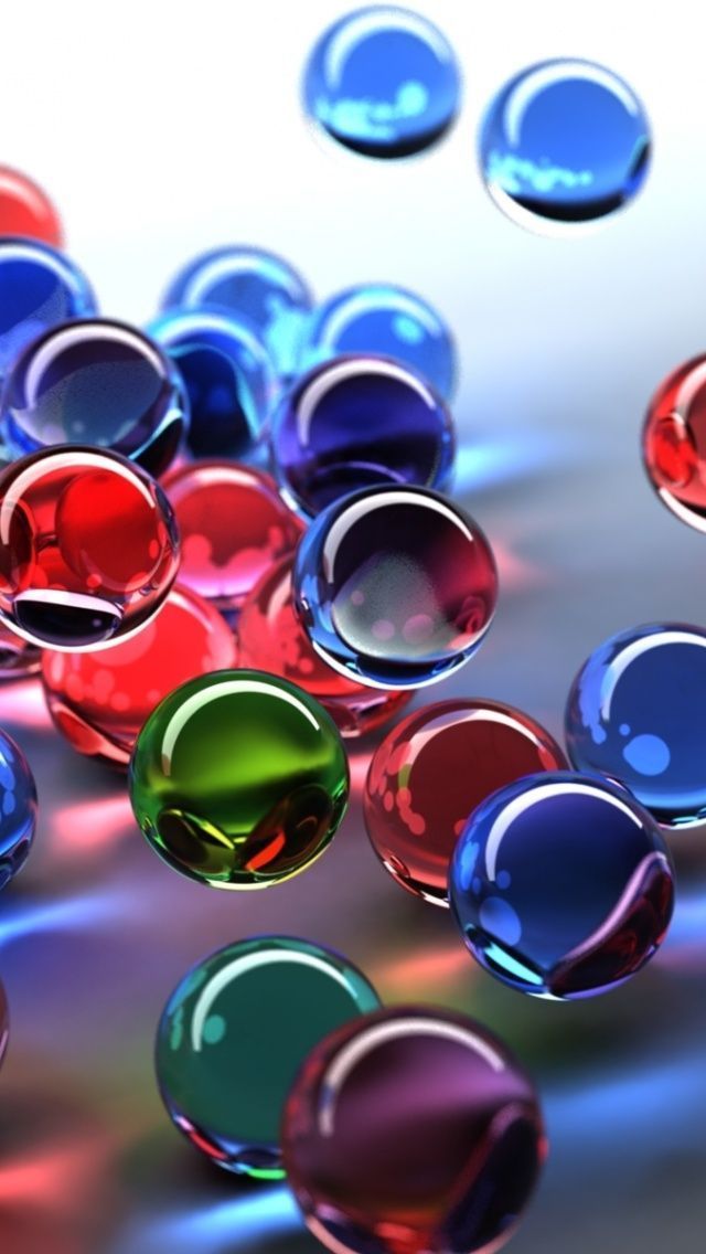 Colorful 3d Balls iPhone 5 Wallpaper | ID: 40420
