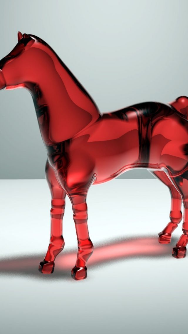 3D Glass Horse iPhone 5 Wallpaper | ID: 3084