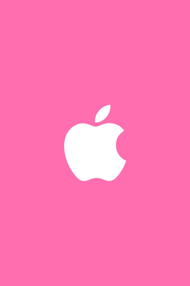 White apple pink background iphone 5 wallpaper jqgl 640x960 MM 78