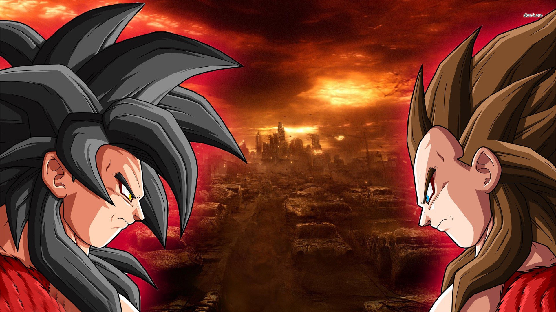 HD Quality Super Saiyan Goku Vs Vegeta Dragon Ball Z Wallpaper ...