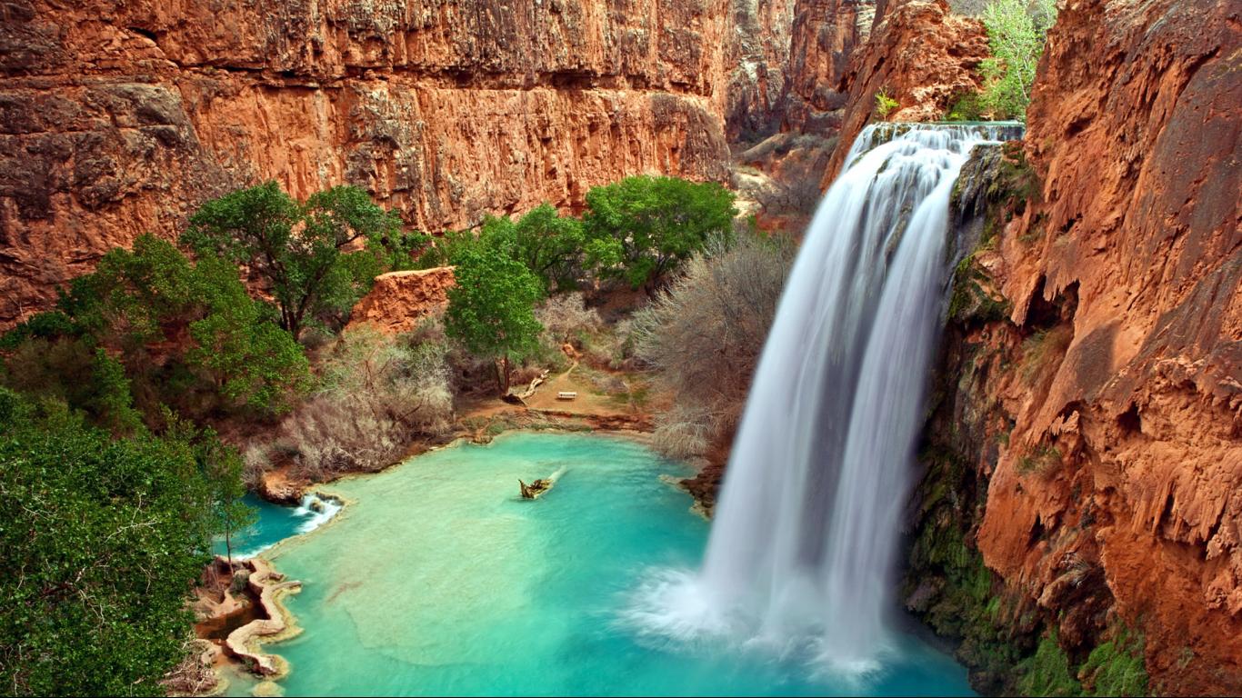 Arizona Waterfalls Desktop wallpaper 1366x768 For 17/19-inch ...