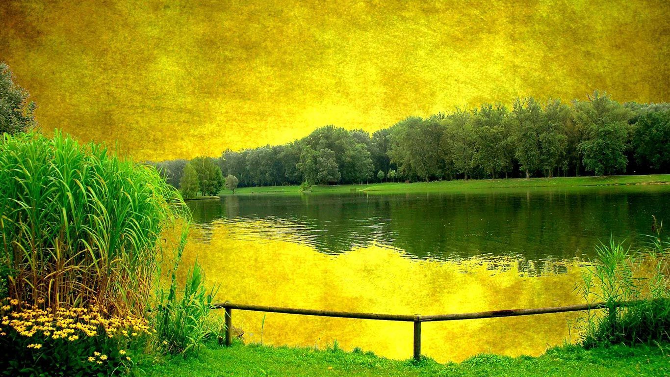 Landscape painting laptop 1366x768
