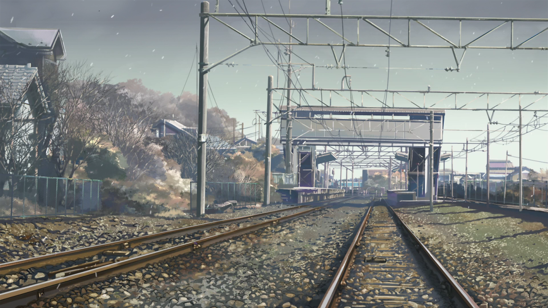 5 centimeters per second makoto shinkai railroad tracks wallpaper ...