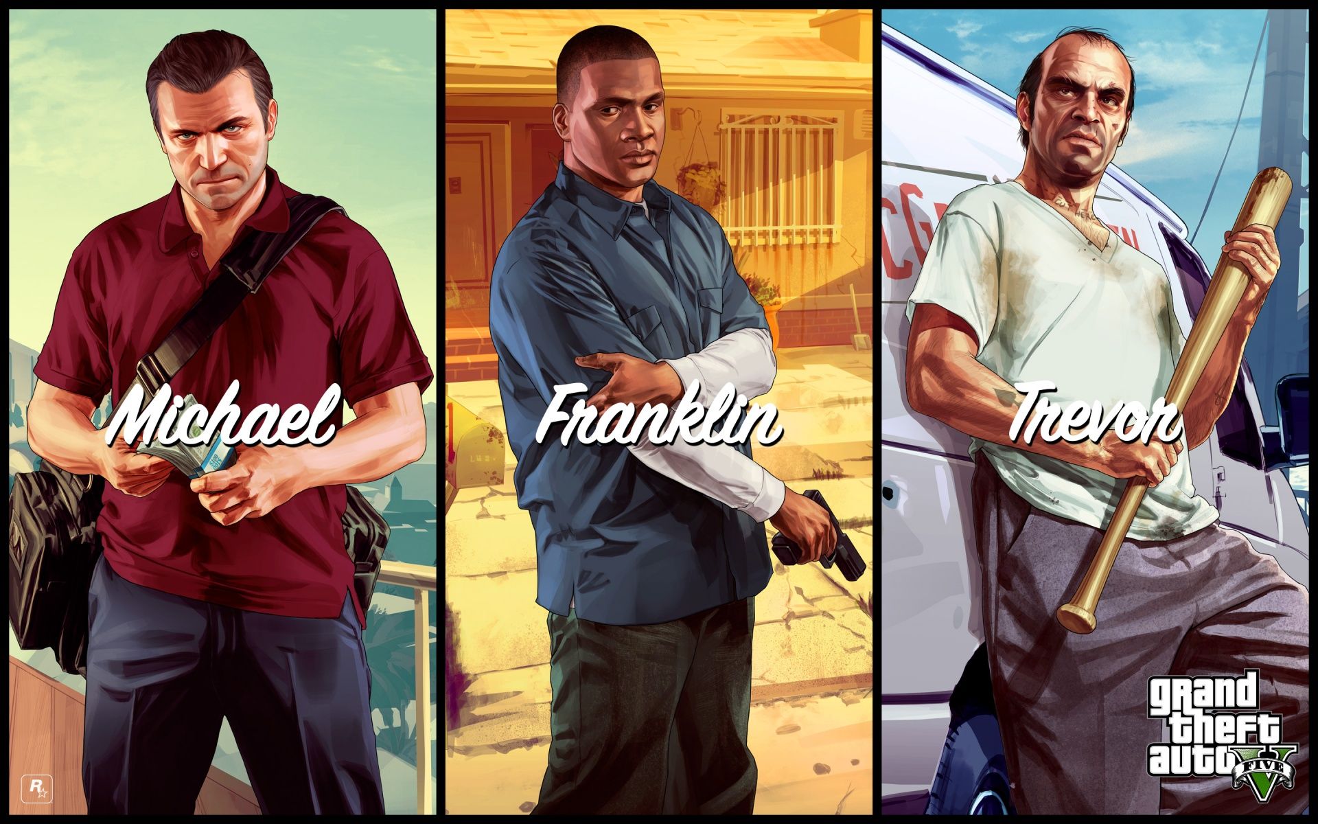 Michael Franklin Trevor in GTA 5 Wallpapers | HD Wallpapers