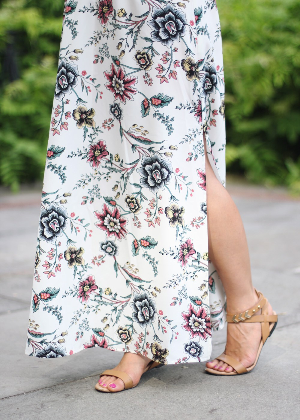 Skirt The Rules White Floral Maxi 8