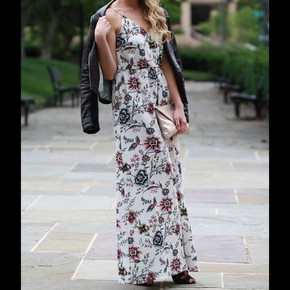80% off LOFT Dresses & Skirts - LOFT Wallpaper Floral Maxi Dress ...