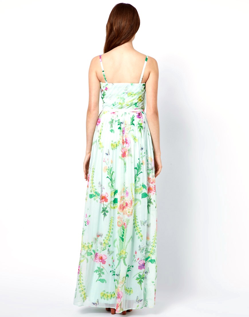 Ted Baker | Ted Baker Bandeau Maxi Dress in Wallpaper Floral Print ...