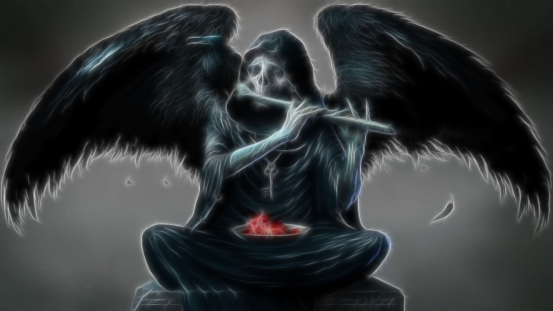 Download Anime Boy Dark Angel Of Death Wallpaper