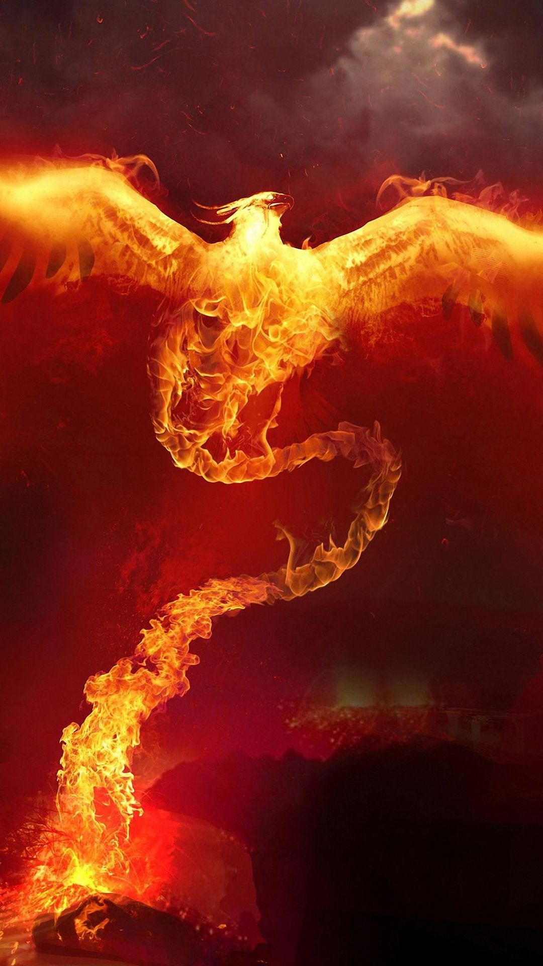 Awesome Fire Phoenix iPhone 6s Wallpapers HD