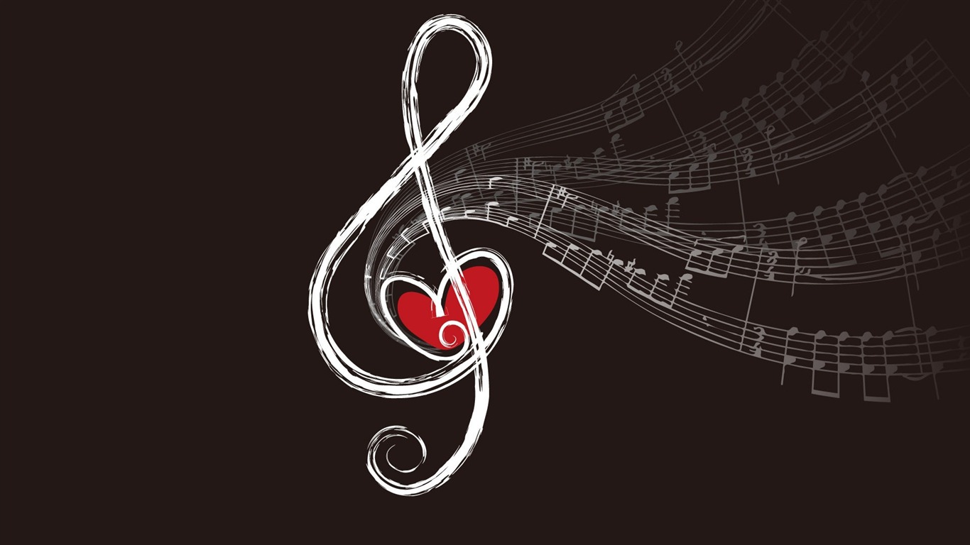 musical notes-Music Desktop Picture - 1366x768 wallpaper download ...