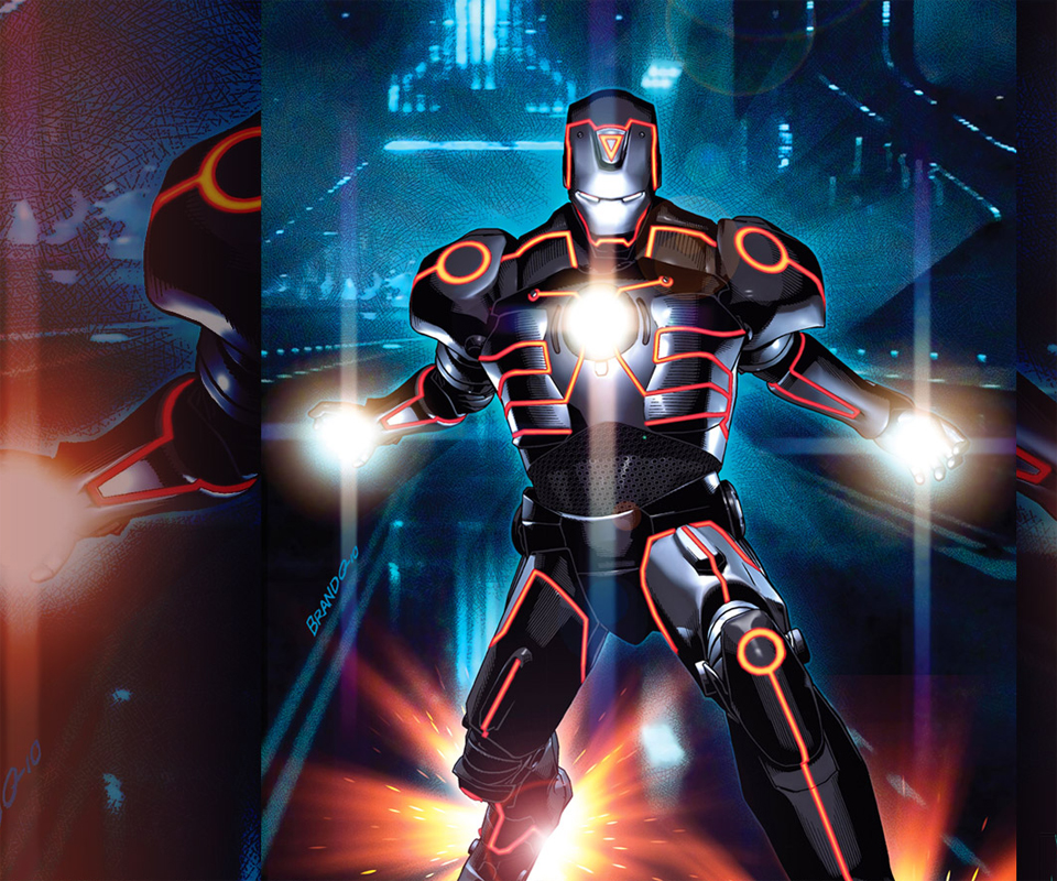 Invincible Iron Man Tron Variant Android Wallpapers 960x800 Cell ...