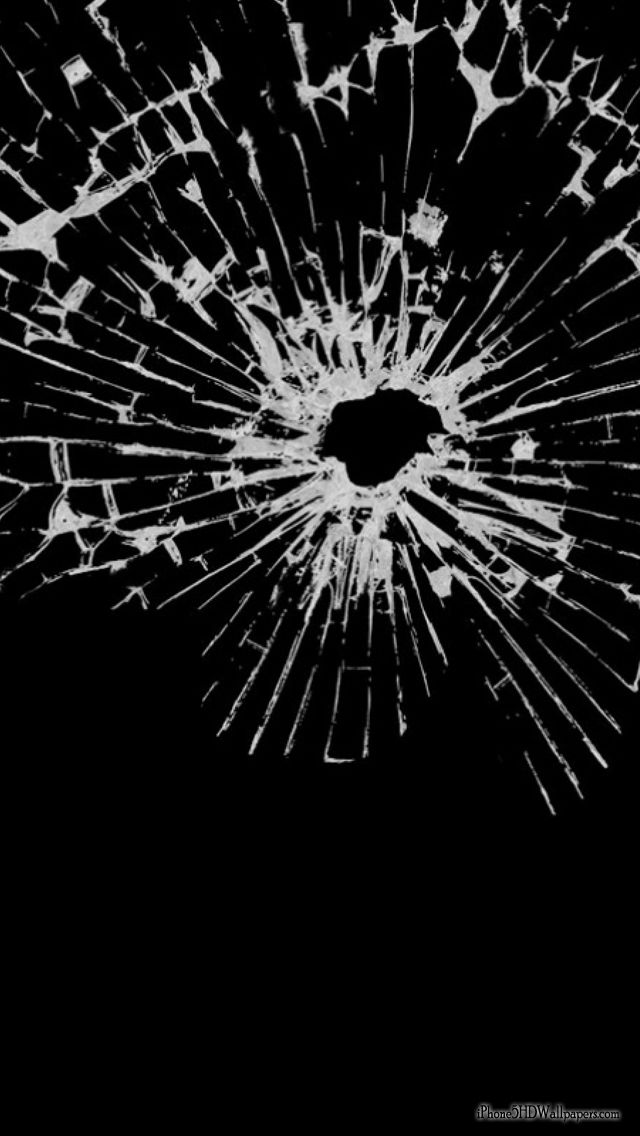 IMAGE | broken glass iphone 5 wallpaper