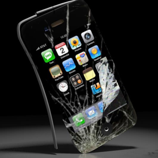 530 iphone shattered glass