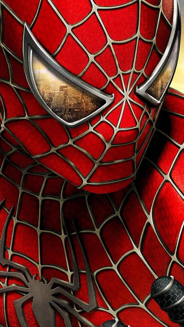 Spider Man reflection iPhone 5 Wallpaper 640x1136