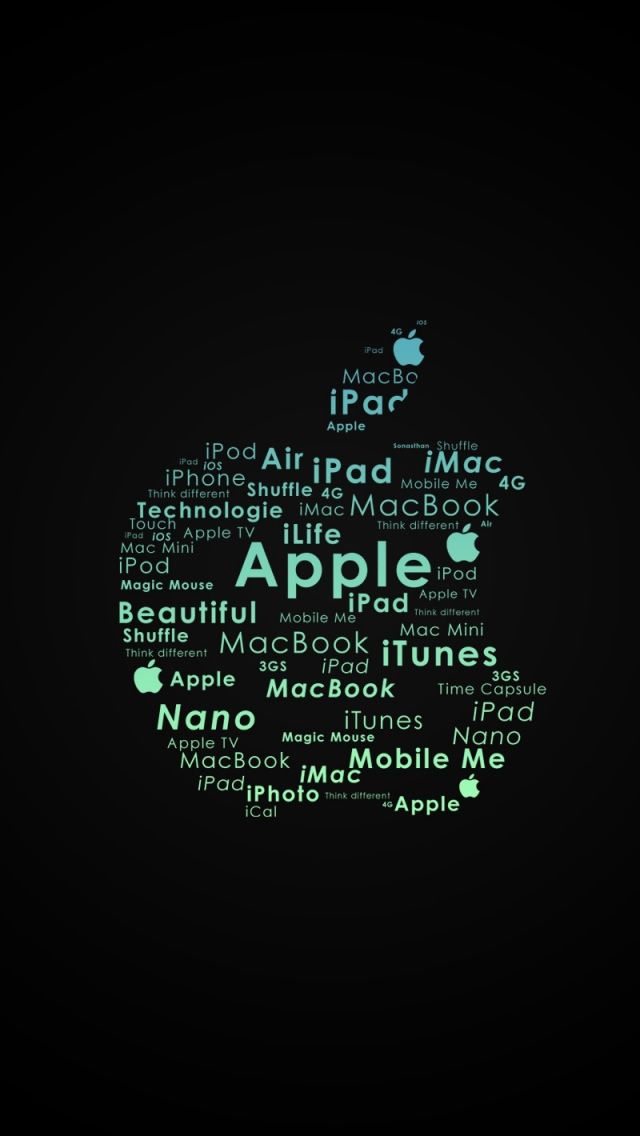 Apple Logo Typography iPhone 5s Wallpaper Download | iPhone ...