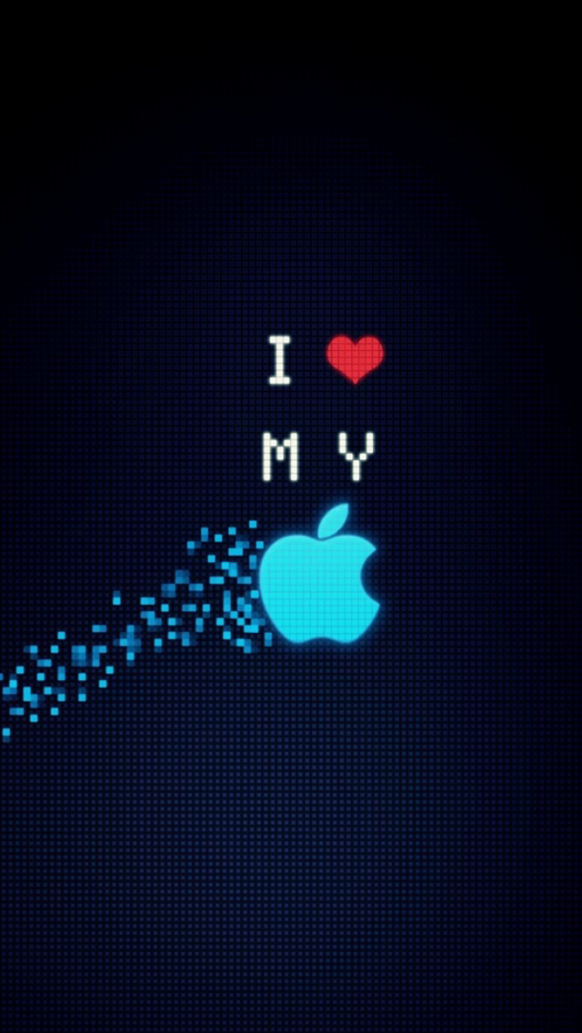 I Love My Apple Digital iPhone 5 Wallpaper / iPod Wallpaper HD ...