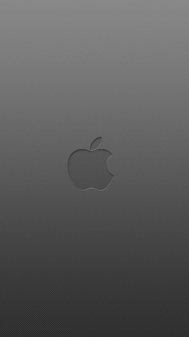 iPhone 5 wallpapers HD - Gray concave Apple logo, Backgrounds