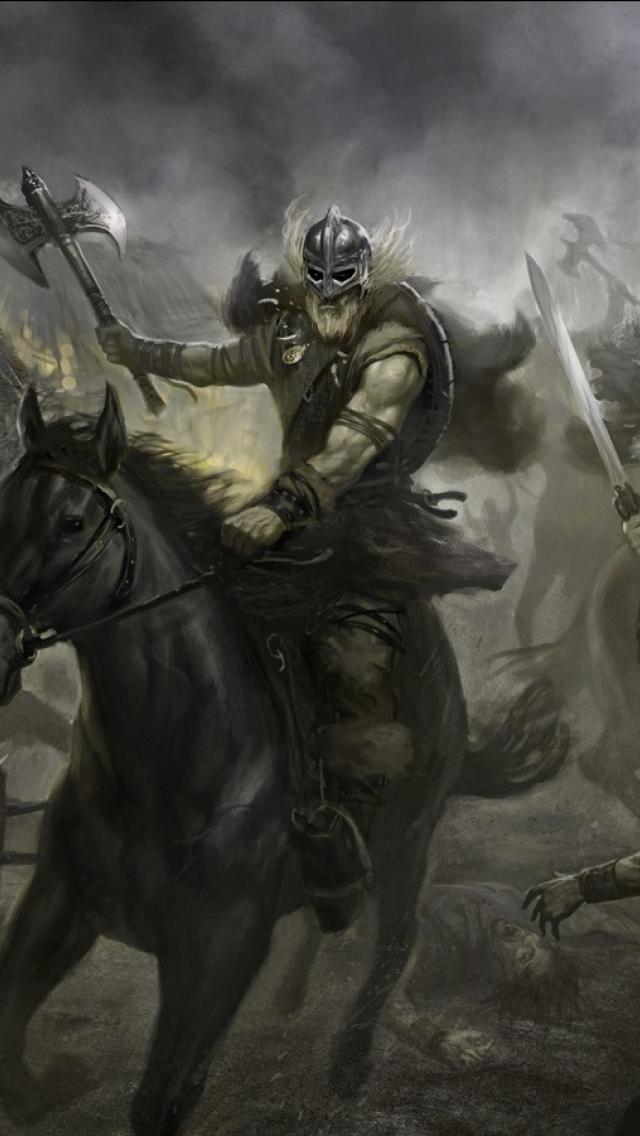 HDscreen: Vikings concept art destruction fantasy art horses ...