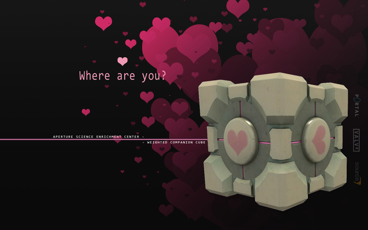 23 Weighted Companion Cube HD Wallpapers | Backgrounds - Wallpaper ...