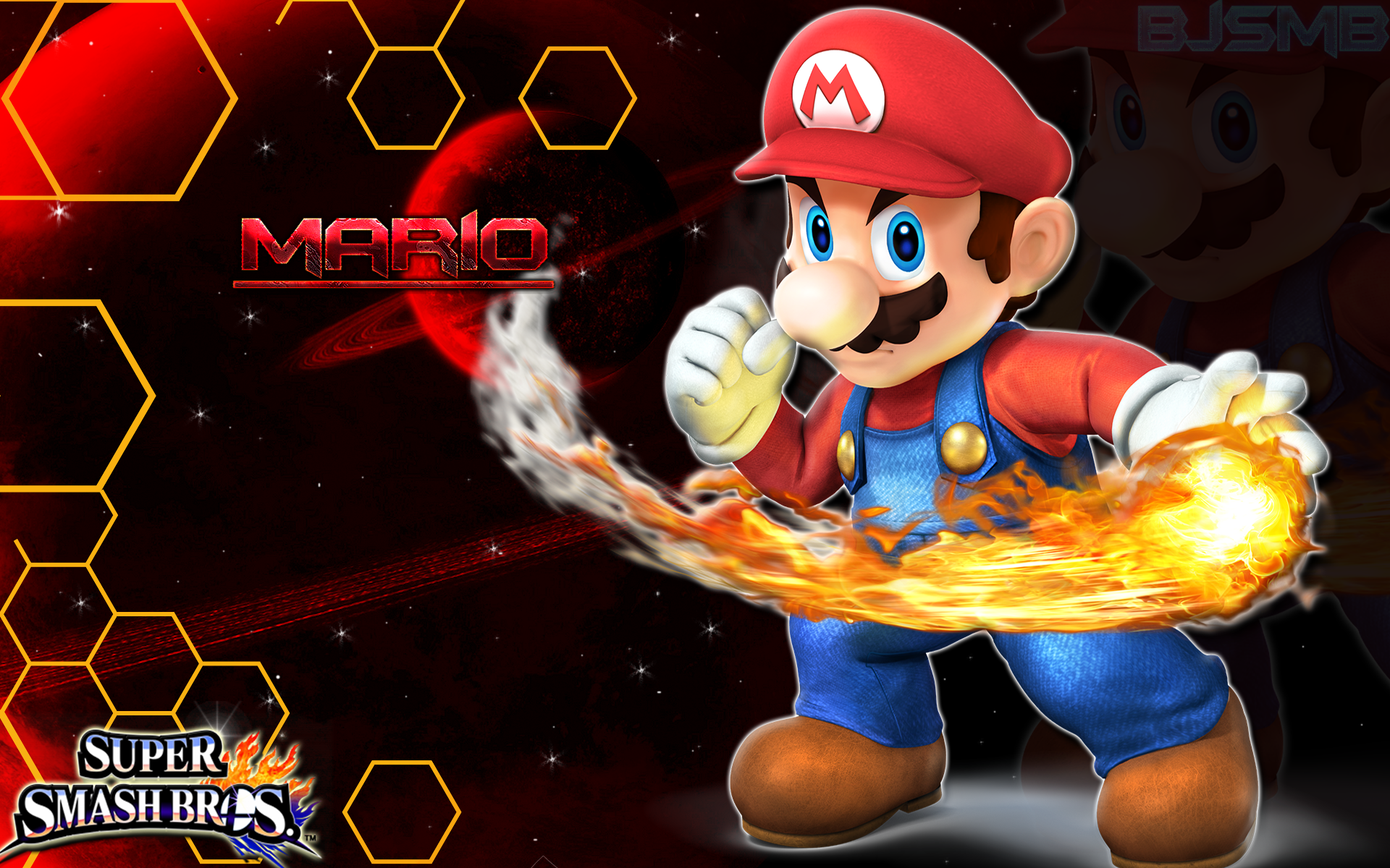 Mario - Super Smash Bros. 4 Wallpaper/Background by BowserJrSMB on ...